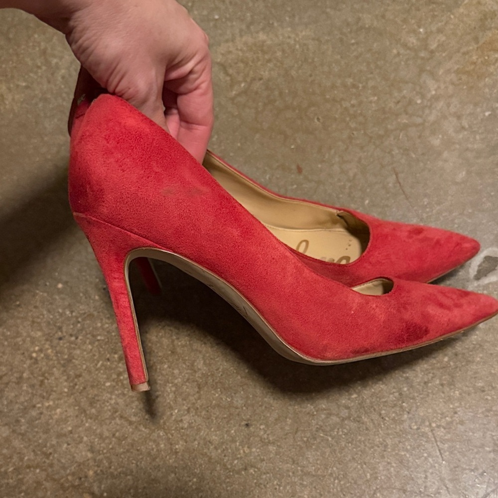 Sam Edelman Elegant Red Suede Heels